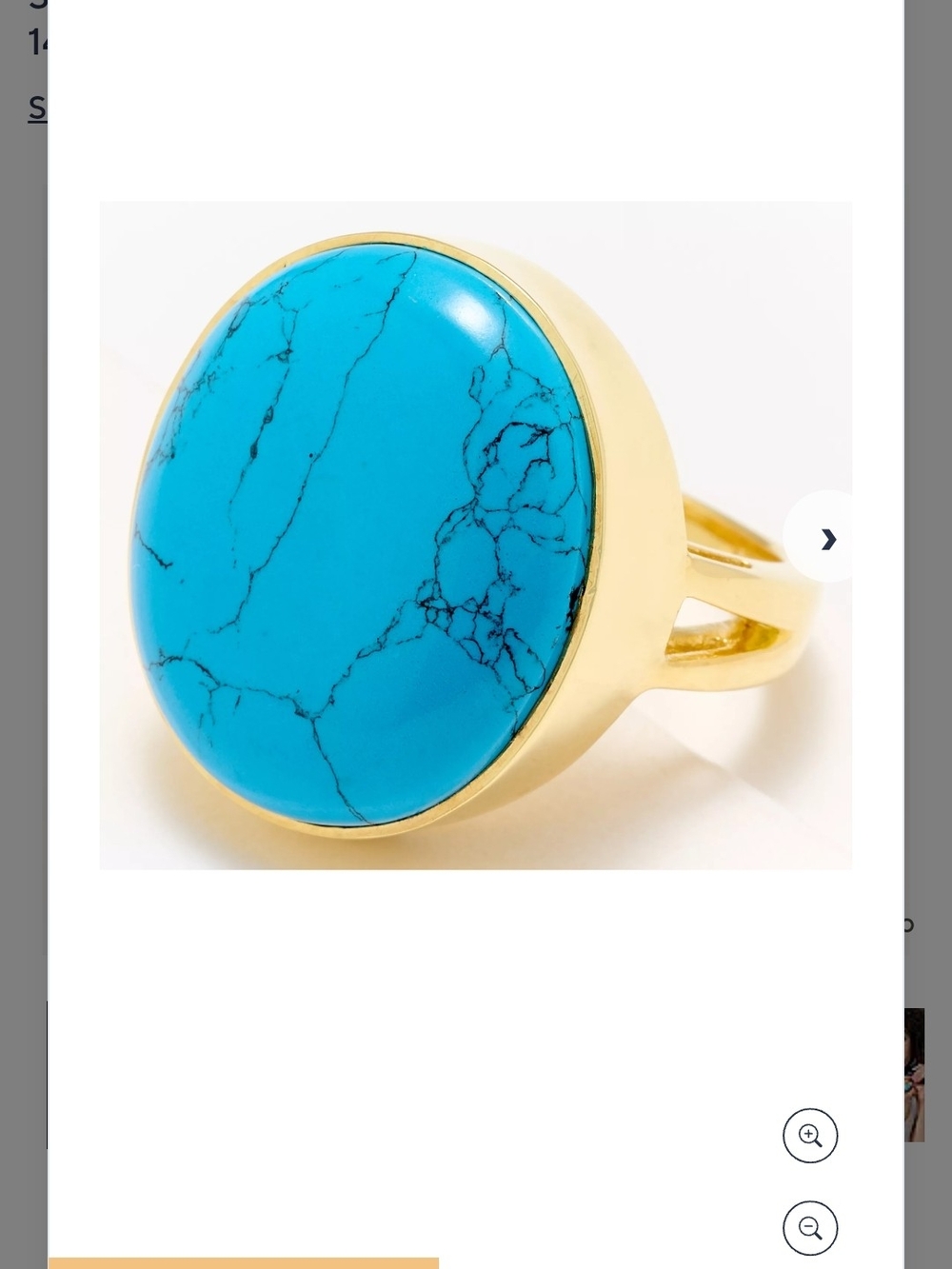 Sophie Blake Adriana Ring, 14K Gold Plated